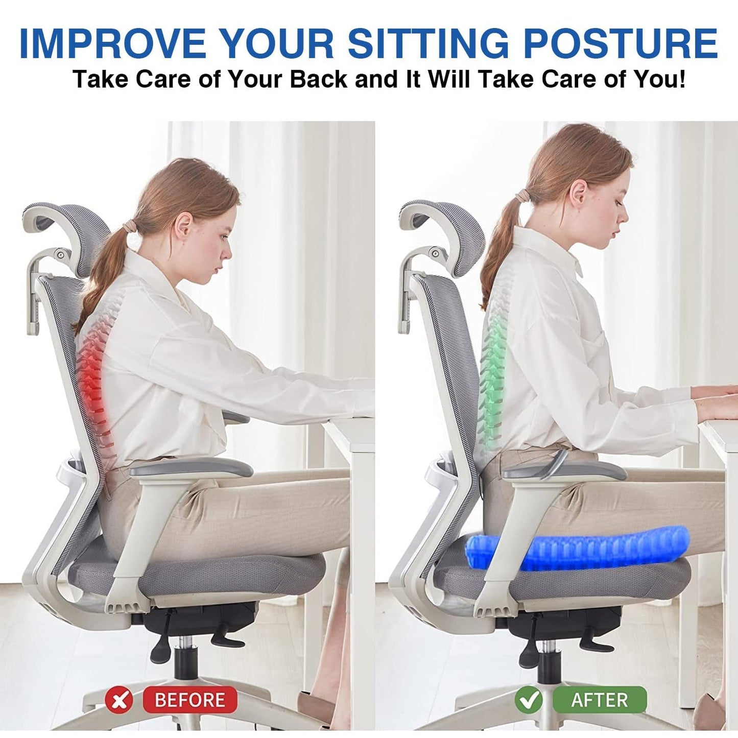 Iconcart™ Honeycomb Gel Seat Cushion