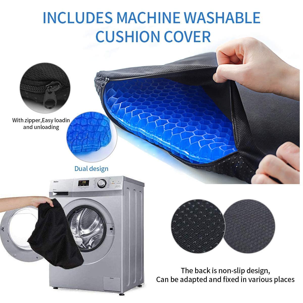 Iconcart™ Honeycomb Gel Seat Cushion