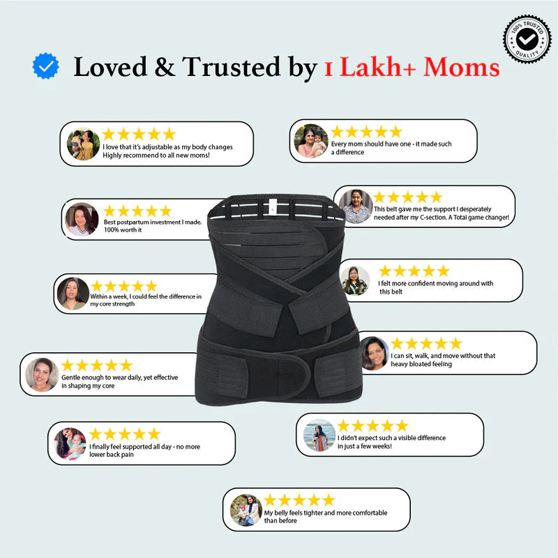 Iconcart™ 3-in-1 Postpartum Belly Belt | Medical-Grade Fabric | Breathable | Skin Friendly