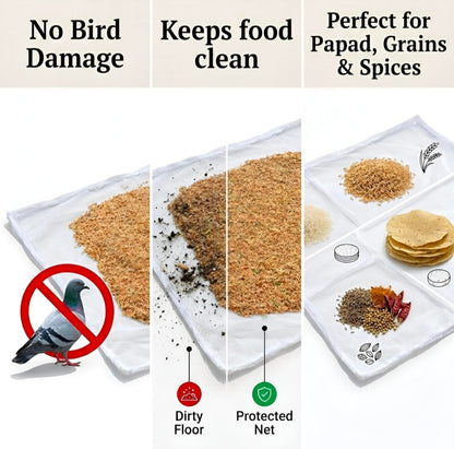 Iconcart™ Premium Cotton Food Drying Cloth with Protective Mesh Net