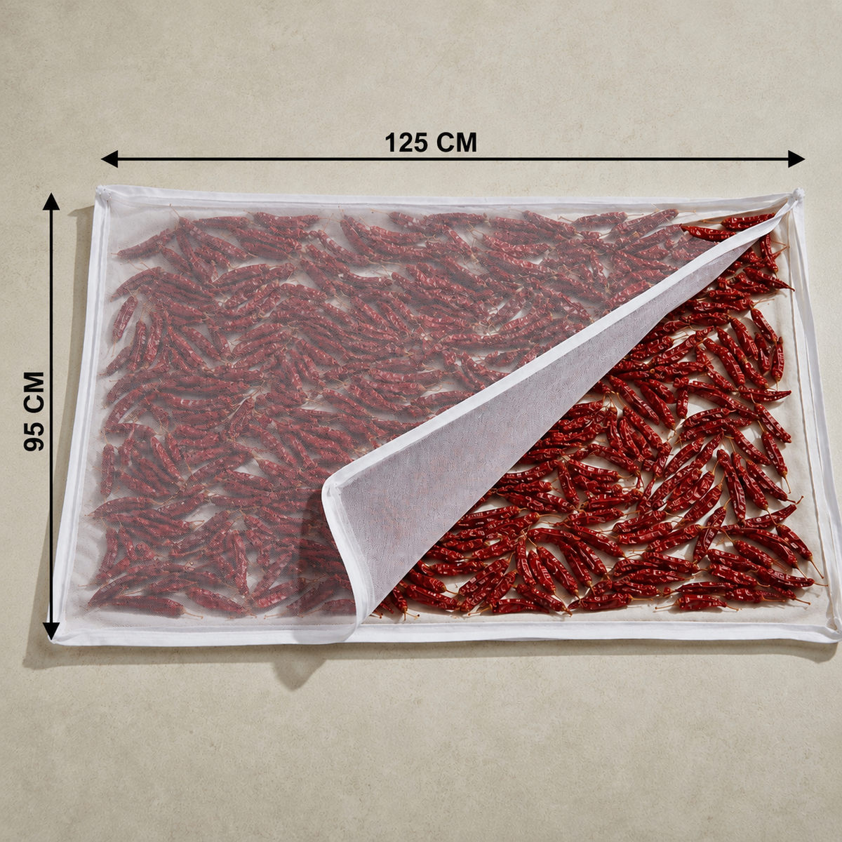 Iconcart™ Premium Cotton Food Drying Cloth with Protective Mesh Net