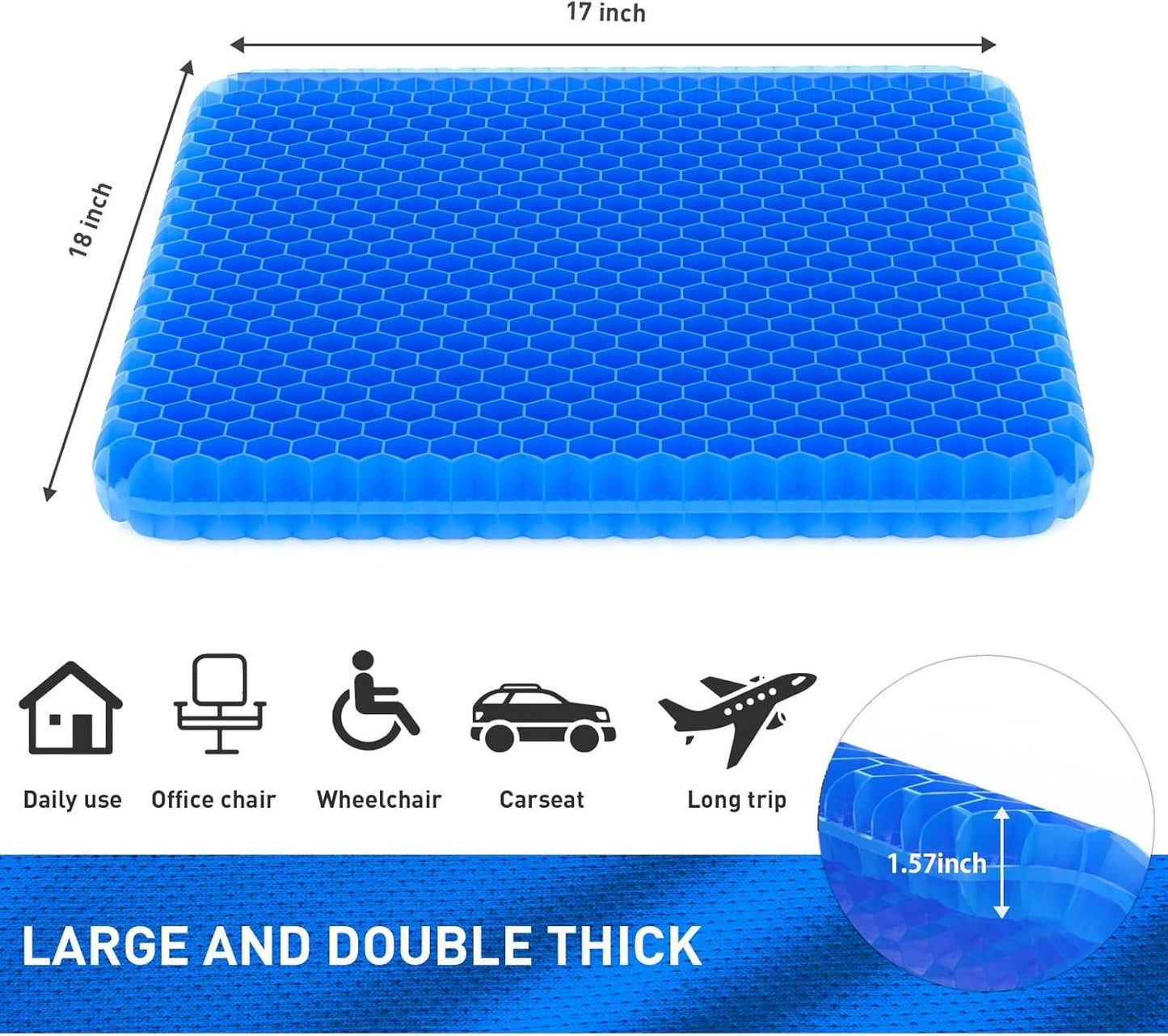 Iconcart™ Honeycomb Gel Seat Cushion